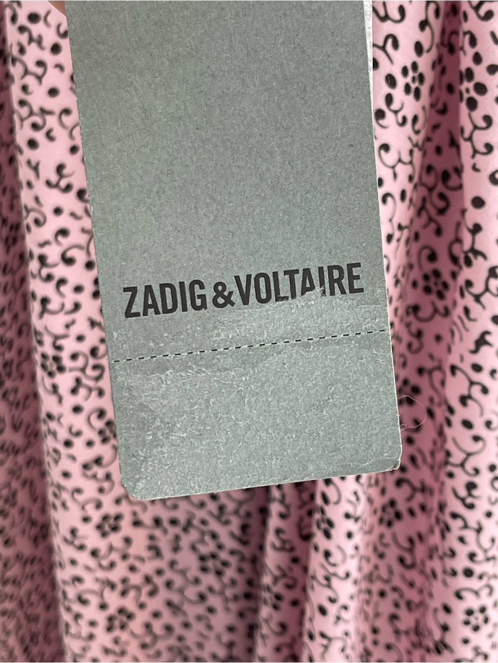 Zadig & Voltaire Risty Blossom Slip Maxi Dress in pink with black lace - Picture 5 of 13